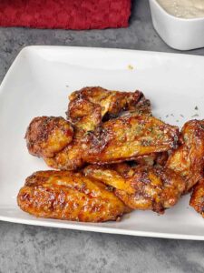 frozen chicken wings tossed in sauce