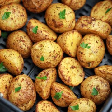 roasted mini potatoes in air fryer.